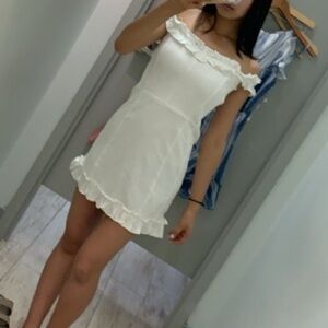 White Off-Shoulder Mini Dress